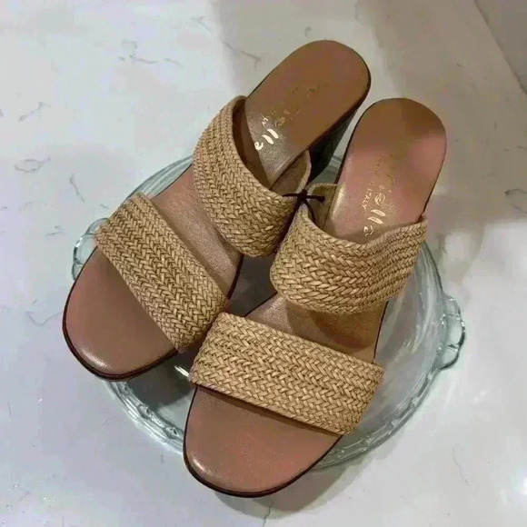 Mariela Italian Tan Sandals with Heels NEW - Picture 10 of 10